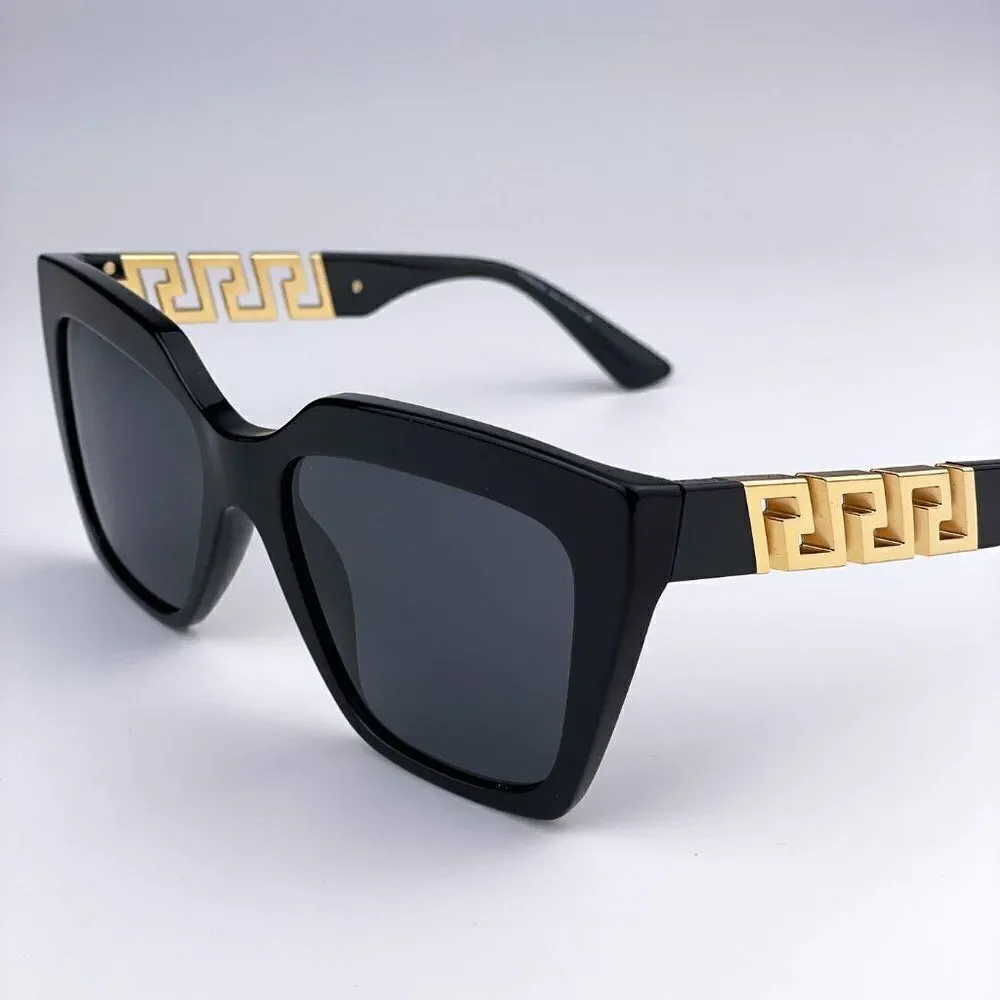 SALE! NEW Versace VE4418 GB1/87 Black Gray Square Women Sunglasses